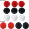 Tissue Paper Pom Poms, Paper Flower Ball for Birthday Party Wedding Baby Shower Bridal Shower Festival Decorations, 18 Pcs - Red Black White